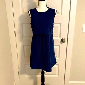Xhilaration || Blue/black striped sleeveless dress.  Measurements in pictures